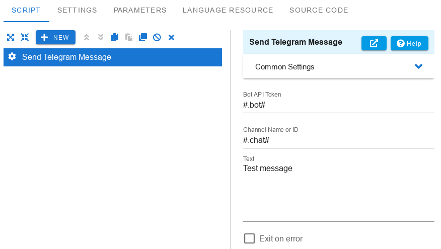 Apis sendmessage